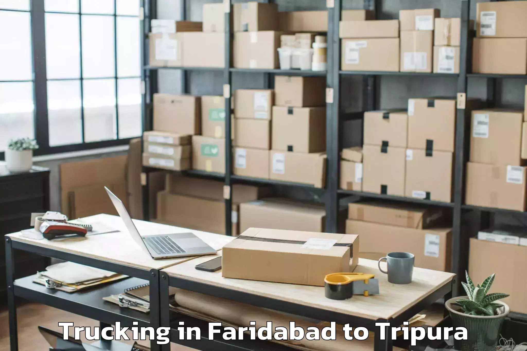 Faridabad to Amarpur Gomati Trucking Booking